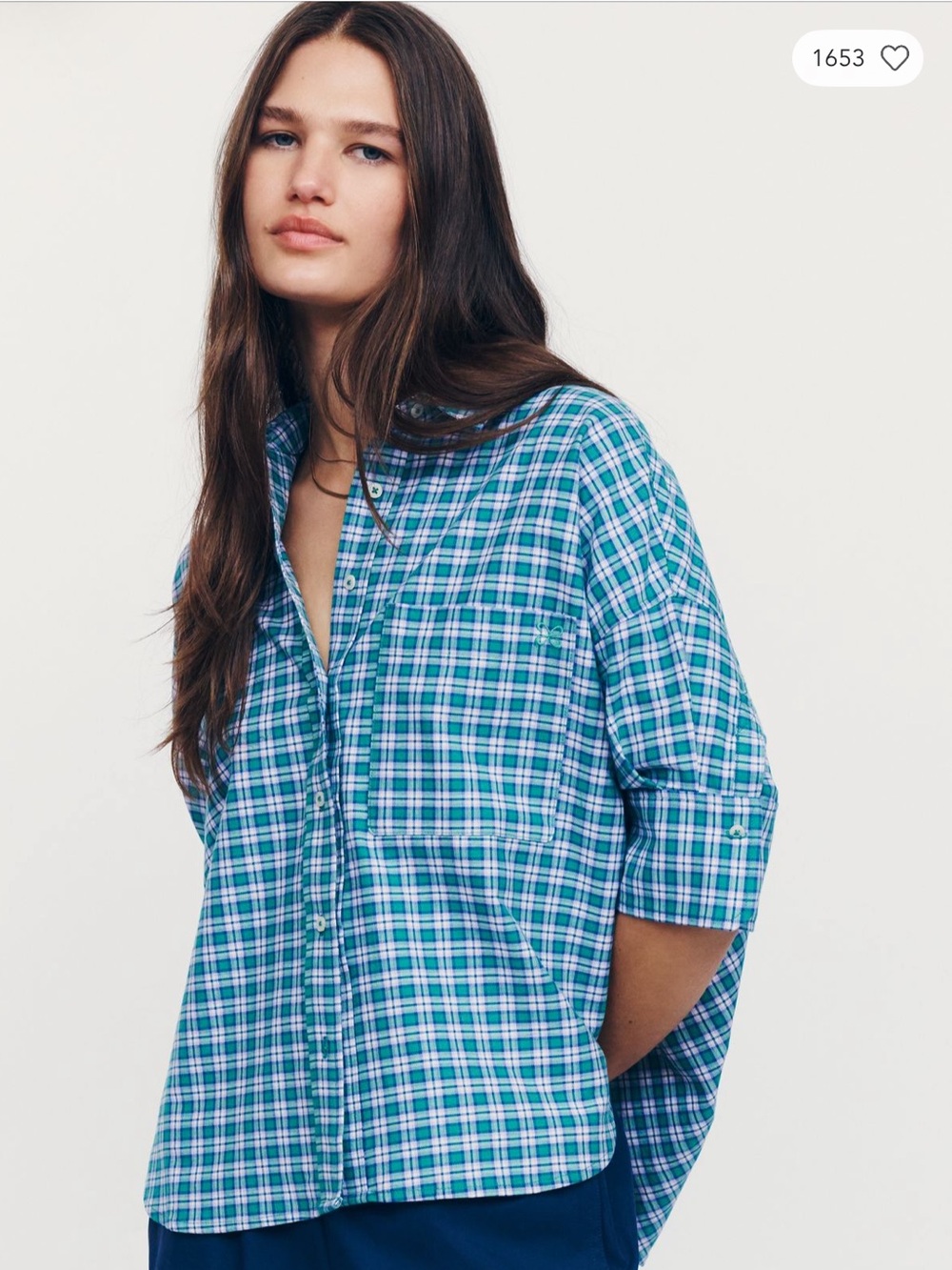 NWT Maeve Mabel Boxy Oxford Shirt